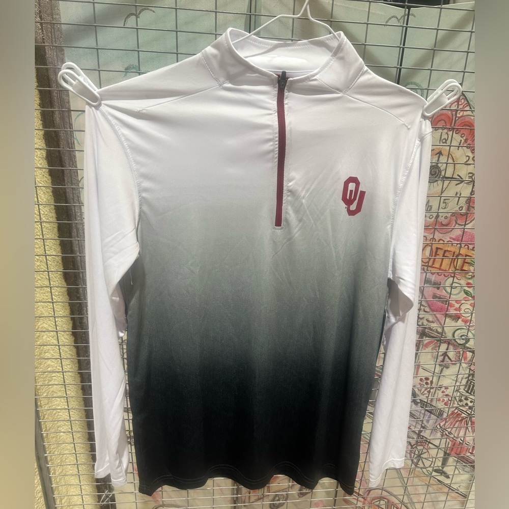 New Colosseum Oklahoma Sooners Own The Stands Long Sleeve 1/4 Zip Shirt medium